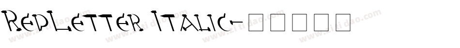 RedLetter Italic字体转换